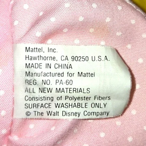 Vintage Mattel Disney 1989 Minnie Mouse Clubhouse Learn To Dress Me Pink Doll - Picture 10 of 11